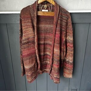 CJ Banks Multicolor Knit Open-Front Cardigan Sweater‎ size 2X
